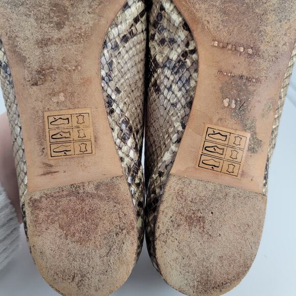 Burberry Snake Print Bow Ballerina Flats 8.5 - Picture 10 of 11